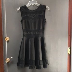 Black flared dress